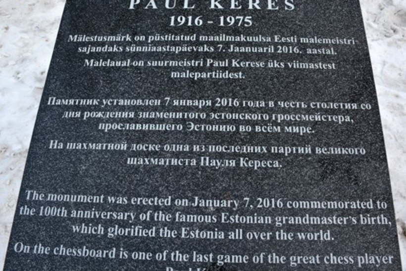 Narvas püstitati Paul Keresele vigadest kubisev mälestustahvel