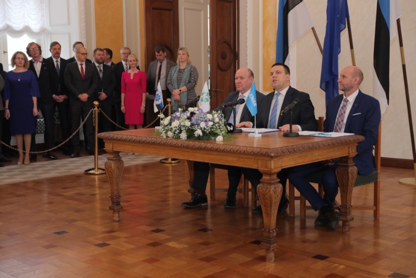 ÕL VIDEO JA FOTOD | EKRE, Isamaa ja Keskerakond allkirjastasid koalitsioonilepingu