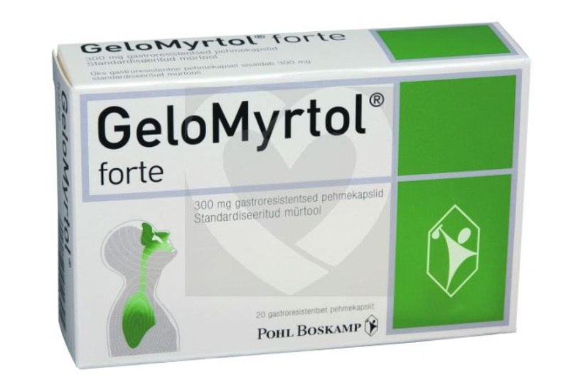 Kas koroonaviiruse sümptomeid leevendaks GeloMyrtol forte (standartiseeritud mürtool) kasutamine?