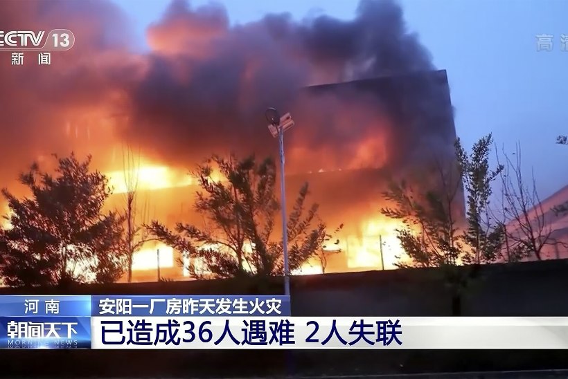 Hiinas hukkus hulgilaos lahvatanud tulekahjus 38 inimest 
