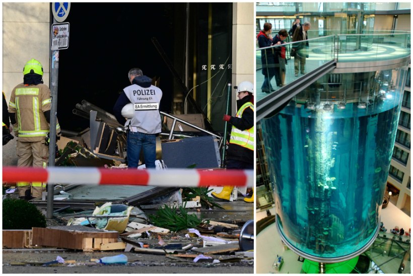 Berliini hotellis purunes hiiglaslik akvaarium