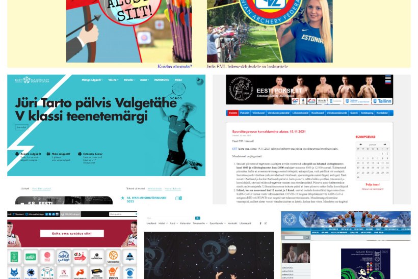 Eesti 37 spordialaliidu veebilehtede pingerida | Väljasurnud viievõistlus, topelt-taekwondo ning suurepärane sulgpall